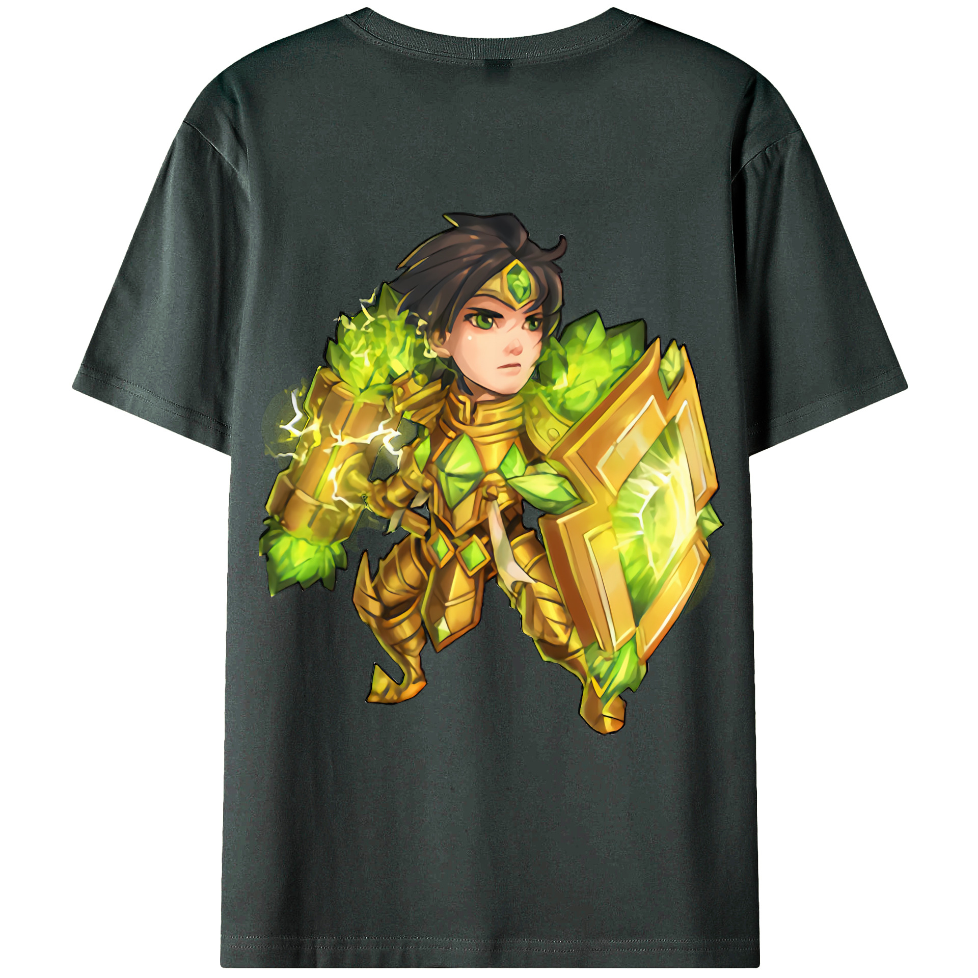 （画像用） リーグ・オブ・レジェンド League of Legends LOL 綿100％ メンズ半袖Tシャツ（バックプリント） 通気性